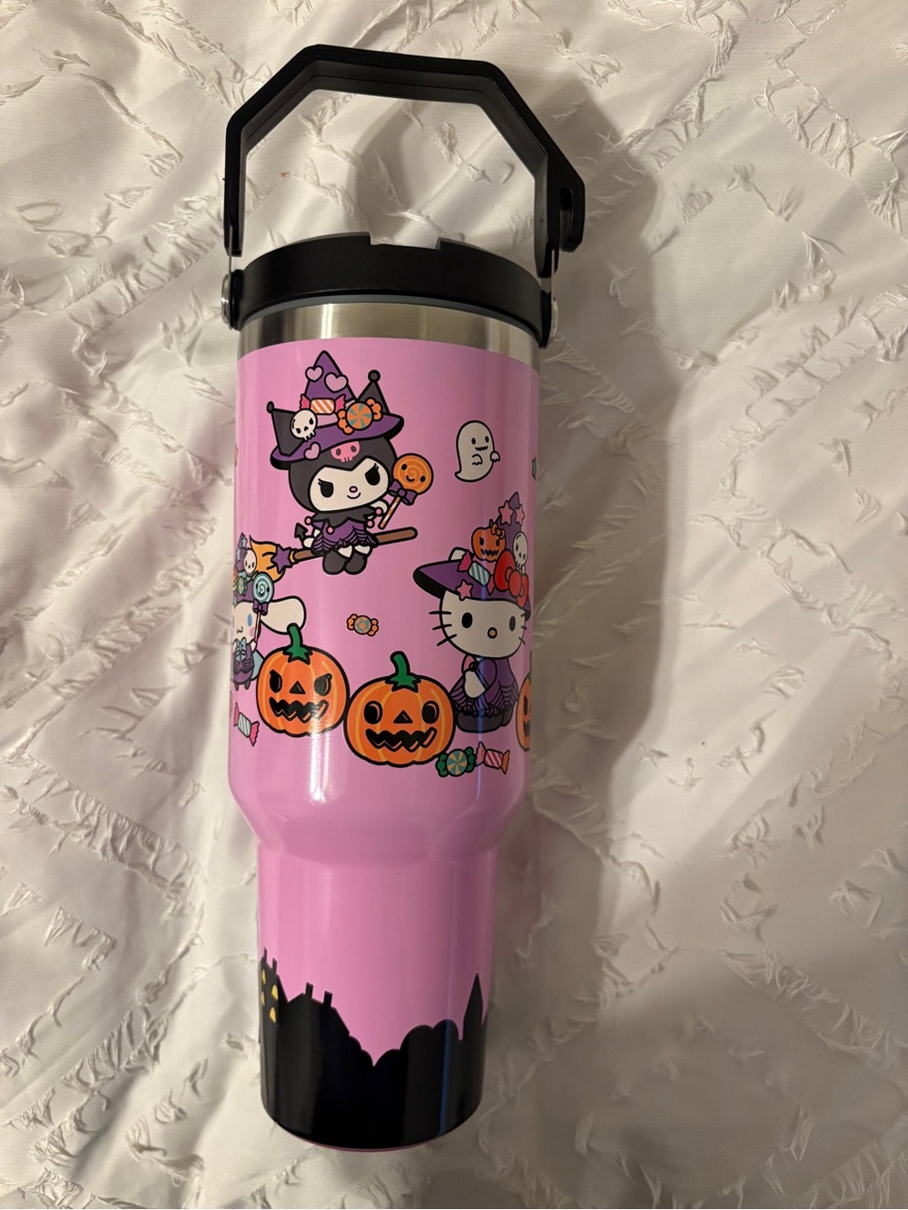 Sanrio Pink Halloween Hello Kitty Travel Tumbler